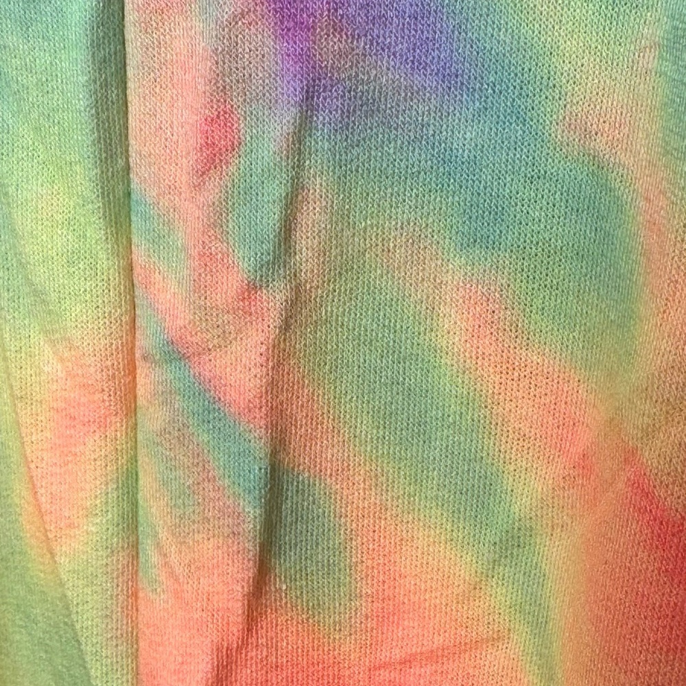 BiBi Tie Dye French Terry Jumpsuit Boho Lounge Festival Pockets Sizes S PTP 19.5 - Picture 9 of 11